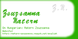 zsuzsanna matern business card